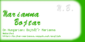 marianna bojtar business card